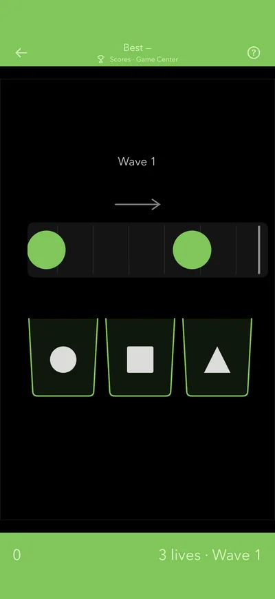 Klicket Sort: move circles, squares and triangles into matching boxes.
